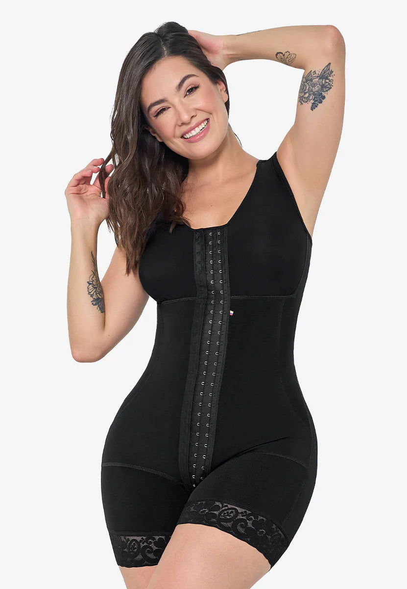 Faja 3-Level Built-In Bra Bodysuit